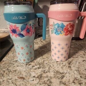 The Pioneer Woman Floral Travel Mug Set - Blue and Pink